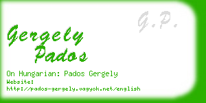 gergely pados business card